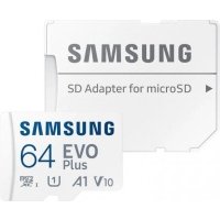 Карта памяти MicroSDXC 64GB Samsung Class10, EVO PLUS + adapter MB-MC64KA