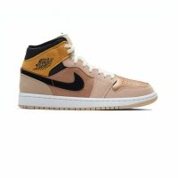 Кроссовки Wmns Air Jordan 1 Mid SE Particle Beige, коричневый