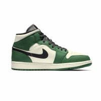 Кроссовки Air Jordan 1 Mid Pine, бело-зеленый 1 Mid Pine Green (2019)