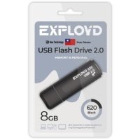 Накопитель USB 2.0 8GB Exployd 620 чёрный EX-8GB-620-Black