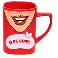 Кружка Би-хэппи Селфи Be happy 400 мл красная 