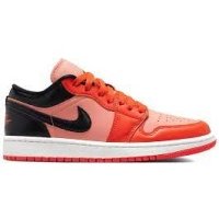 Кроссовки Wmns Air Jordan 1 Low SE Rush Orange Black, оранжевый Low SE Rush Orange Black