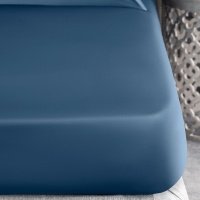СЕНСА синий Простыня на резинке 200х200+30, 1 пр, 100% Sensotex эвкал вол.R 