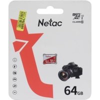 Карта памяти MicroSDXC 64GB Netac P500 Eco Class 10 UHS-I без адаптера NT02P500ECO-064G-S