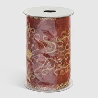Лента декоративная Kaemingk красная 12,7x270 см 