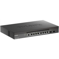 Коммутатор D-link 8x10GBase-T, 2x10GBase-X SFP+, Smart L2+ DXS-1210-1