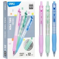 Набор ручек гелевых Deli EG60-BK-P