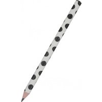 Карандаш чернографитовый HappyGraphix Jumbo. Black polka dots, 4В 