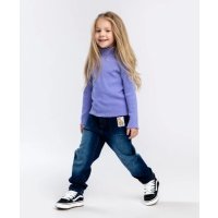 Джинсы с флисовой подкладкой синие Button Blue (104) 