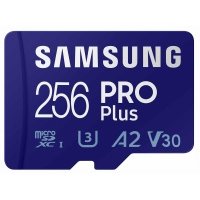 Карта памяти Samsung microSDXC 256GB PRO Plus microSDXC Class 10 UHS-I, U3 + SD адаптер MB-MD256SA/EU