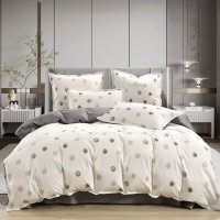 Постельное белье Алла цвет: кремовый, серый (king size (евро макси))