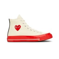 Кеды Converse x Comme des Garçons PLAY Chuck 70 Chuck Taylor High Pristine\Red\Egret