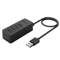 Концентратор Orico 4xUSB-A 2.0, вход USB-A, черный ORICO-W5P-U2-100-BK-BP