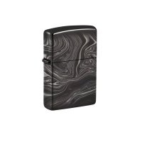Зажигалка ZIPPO Marble Pattern Design с покрытием High Polish Black, латунь/сталь, чёрная 