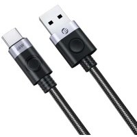 Кабель интерфейсный Orico USB-A 3.0(m)/USB-C(m), 480 Мбит/с, PD 66 Вт, 1 м, черный/серебристый ORICO-A2C-10-BK-BP