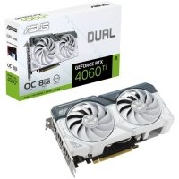 Видеокарта PCI-E ASUS 8GB GDDR6 128bit 5nm 2310/18000MHz HDMI/3*DP GeForce RTX 4060 Ti DUAL WHITE OC (DUAL-RTX4060TI-O8G-WHITE)