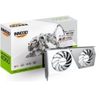 Видеокарта PCI-E Inno3D 8GB GDDR6 128bit 5nm 1830/17000MHz HDMI/3*DP GeForce RTX 4060 TWIN X2 OC WHITE (N40602-08D6X-173051W)