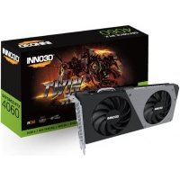 Видеокарта PCI-E Inno3D 8GB GDDR6 128bit 5nm 1830/17000MHz HDMI/3*DP GeForce RTX 4060 TWIN X2 (N40602-08D6-173051N)