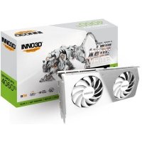 Видеокарта PCI-E Inno3D 8GB GDDR6 128bit 5nm 2310/18000MHz HDMI/3*DP GeForce RTX 4060 Ti TWIN X2 OC WHITE (N406T2-08D6X-171153W)
