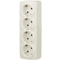 Розетка TOKOV ELECTRIC 4-м ОП Frea 16А IP20 250В с заземл. АБС-пластик беж TKE-FR-R4Z-C02