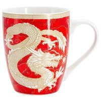 Кружка Home & Style Символ года Дракон красный 