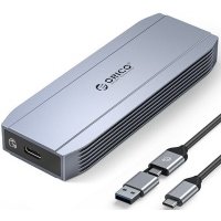 Внешний корпус Orico для SSD, M.2 NVMe (М/B+M), USB3.1 Gen2 Type-C(m)/Type-A(m)+Type-C(m) 2 в 1, 10 Гбит/с, M222C3-G2, серый M222C3-G2-GY-BP