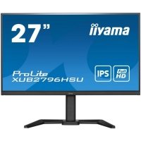 Монитор 27" Iiyama 1920х1080, 1ms, 250cd/m2, 1000:1, 80M:1, H178°/V178°, IPS, 16:9, 75Hz, VGA, HDMI, DP, USB-Hub, Height adj, Pivot, Til XUB2796HSU-B5