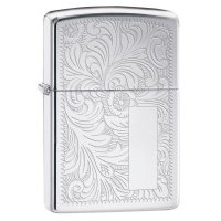 Зажигалка ZIPPO Venetian® с покрытием High Polish Chrome, латунь/сталь, серебистая, 36x12x56 мм 