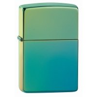 Зажигалка ZIPPO Classic с покрытием High Polish Teal, латунь/сталь, зелёная, глянцевая, 36x12x56 мм 