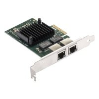 Сетевой адаптер Exegate EX292506RUS (PCI-E x4 v2.1, порты 2xRJ45 (медные), 10/100/1000Mbps, Gigabit NIC Intel Chipset NHI350AM2) EXE-I350-T2V2