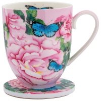 Кружка с подставкой Maxwell & Williams Экзотика Розы MW496-HV0325