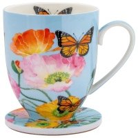 Кружка с подставкой Maxwell & Williams Экзотика Маки MW496-HV0330