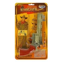 Револьвер для стрельбы пистонами Играем вместе Оружие ковбоев, 8 зарядов 