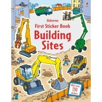 Книга с наклейками-стикерами Строительные площадки / Usborne First Sticker Book Building Sites 