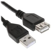 Кабель интерфейсный USB 2.0 удлинитель Cablexpert AM/AF, медь, 4.5м, пакет CC-USB2-AMAF-15-N