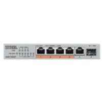 Коммутатор неуправляемый ZYXEL PoE++, 5xRJ-45: 1/2.5G (4 из них PoE++), 1xSFP+, настольный, бесшумный, бюджет PoE 70 Вт XMG-105HP