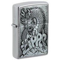 Зажигалка ZIPPO Classic с покрытием Brushed Chrome, латунь/сталь, серебристая 