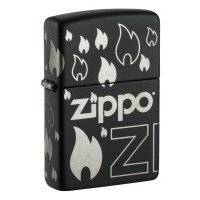 Зажигалка ZIPPO Classic с покрытием Black Matte, латунь/сталь, черная, матовая 