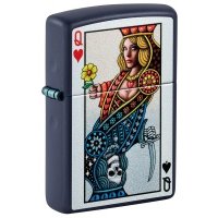 Зажигалка ZIPPO Queen Design с покрытием Navy Matte, латунь/сталь, синяя, матовая 