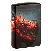 Зажигалка ZIPPO Dragon Design с покрытием 540 Matte, латунь/сталь, черная 