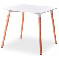 Стол обеденный John (mod. T1001) Tetchair 15173 (DK) Стол JOHN (mod. T1003) МДФ/дерево, 80 х 80 х 75 см , White (Белый) / Natural (натуральный)