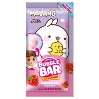 Жевательная резинка Bubble bar Molang в виде сладкой ваты в с подарком, 5 г 