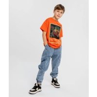 Джинсовые джоггеры голубые для мальчика Button Blue (146) 