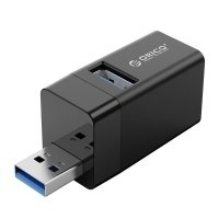 Концентратор Orico 1*USB-A 3.0 + 2*USB-A 2.0, вход USB-A 3.0, черный ORICO-MINI-U32-BK-BP