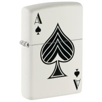Зажигалка ZIPPO с покрытием White Matte, латунь/сталь, белая, матовая 