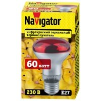 термоизлучатель NAVIGATOR E27 60Вт R63 красный свет 
