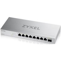 Коммутатор неуправляемый ZYXEL 8xRJ-45: 1/2.5G, 1xSFP+, настольный, бесшумный XMG-108