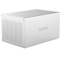 Внешний корпус Orico 5*3.5" HDD/SSD, USB Type-C, серебристый WS500C3