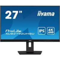 Монитор 27" Iiyama IPS, 3840x2160, 16:9, 60Hz, 350cd, 178гр/178гр, HAS, Pivot, HDMI, DVI, DP, USB, черный XUB2792UHSU-B5