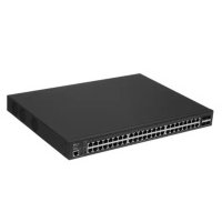 Коммутатор управляемый TP-LINK 48 портов RJ45 10/100/1000 Мбит/с, 4 слота SFP+ 10 Гбит/с, консольный порт RJ45, консольный порт Micro-USB, SG3452XP